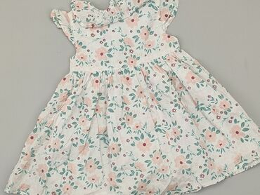 sukienka w kwiaty dlugi rekaw: Sukienka, So cute, 12-18 m, stan - Bardzo dobry