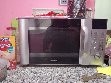 Mikrodalğalı sobalar: Mikrodalğalı soba Vitek, Ayrıca dayanan, Mikrodalğalar ilə, rəng - Gümüşü, İşlənmiş