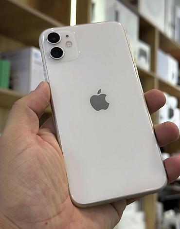 iphone 11 usb: IPhone 11, 128 GB, Ağ, Zəmanət, Simsiz şarj, Face ID — 3