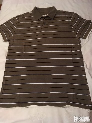Majice: Zara muška polo majca, L veličina, svetlije braon boje sa belim na lalafo.rs — 9 Majice: Zara muška polo majca, L veličina, svetlije braon boje sa belim — 9