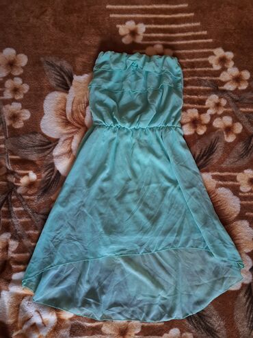 haljine za debele: S (EU 36), bоја - Zelena, Top (bez rukava)