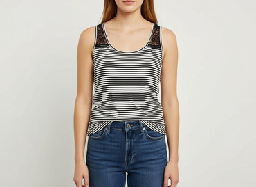 bluzki basic w paski: Women`s top, size S