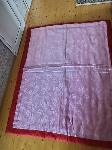 hermes tekstil: Qırmızı rəngli ikiüzlü yorğan - Ölçü: bir nəfərlik - Material: parça — 2
