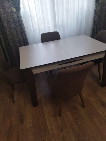 jaluzler metbex üçün: Mətbəx üçün, Transformer, Dördbucaq masa, 4 stul