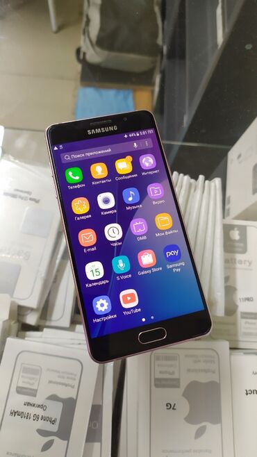 защитное стекло huawei: Samsung Galaxy A5 2016, Б/у, 16 ГБ, цвет - Розовый, 2 SIM