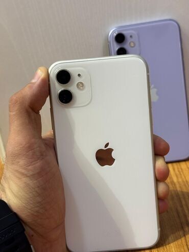 Apple iPhone: IPhone 11, 128 GB, Ağ, Zəmanət, Simsiz şarj, Face ID