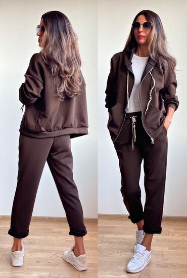 Gornji i donji deo: 🔥Ženski komplet trenerke – duks sa rajsferšlusom i kapuljačom + donji — 6