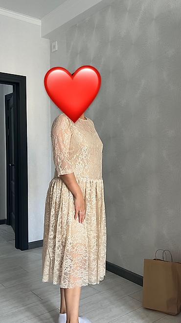 Ажурное платье PIENA, размер EUR XL. - Цвет: бежевый (нюд). -