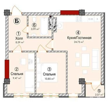 106 серия квартиры 3 комнатная сколько квадратов: 2 бөлмө, 63 кв. м, Элитка, 3 кабат, Евроремонт