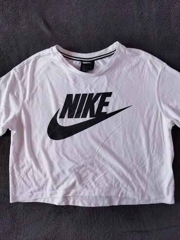 crop top majice zara: Nike, L (EU 40), Single-colored, color - White