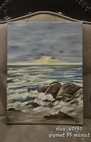 Şəkillər, tablolar: Rəsm əsərləri – əl işi 1) Mövzu: Ay - Dairəvi teksturalı tablo — 1