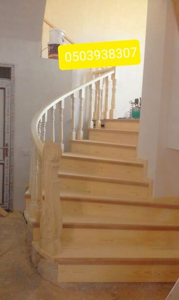 Pilləkən məhəccərləri: Taxta pilləkənlərin hazırlaması.Sərfəli qiymətdə.Zəmanət var! — 21