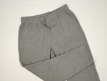 spodnie plus size wysoki stan: Material trousers for women