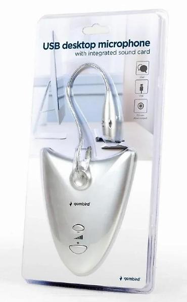 Zvučnici, slušalice i mikrofoni: Gembird USB desktop mikrofon sa integrisanom zvučnom karticom - — 1