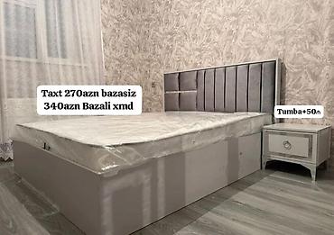 tumbocka: Gümüş-boz rəngli taxt və tumbadan ibarət dəst. Yumşaq parça ilə — 1