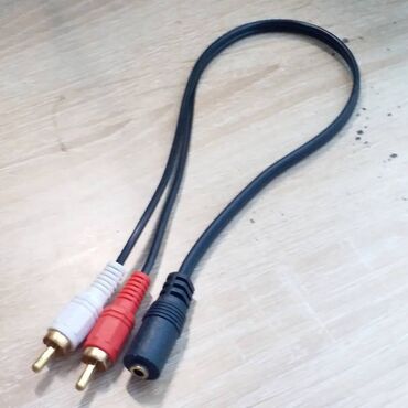 кабели синхронизации 3 x rca: Адаптер Jack 3.5 мм (female) - 2 RCA (male) Black - длина 40 см