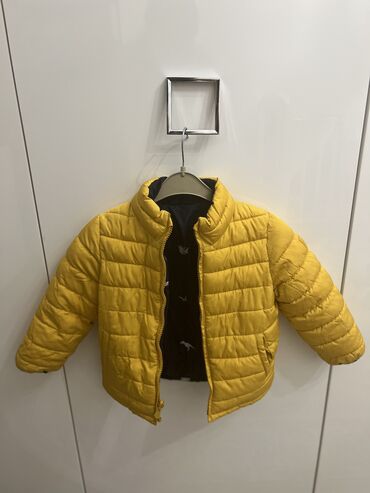 куртка осень: Двусторонняя детская Курта (осень) 1.сторона- цвет: желтый/горчичный