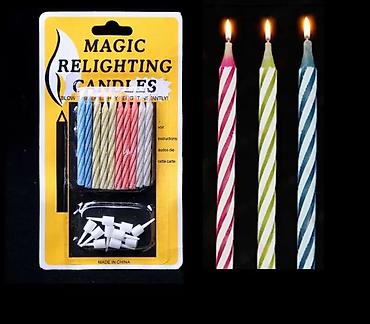 разные свечи: Магические самовоспламеняющиеся свечи для торта (Magic Relighting — 3