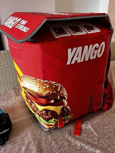 yango çanta: YANGO yemək çatdırılması üçün termo kürək çantası və velosiped — 3