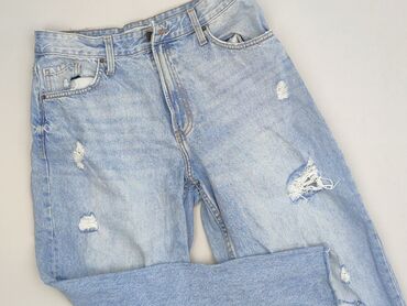 czarne dżinsy z wysokim stanem: Bershka, Jeans for women, size L (EU 40)