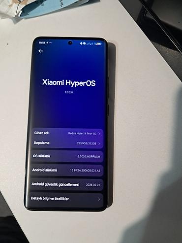 Elektronika: Redmi Note 14 Pro+, 512 GB, rəng - Qara, Sənədlərlə, Barmaq izi, Zəmanət — 2