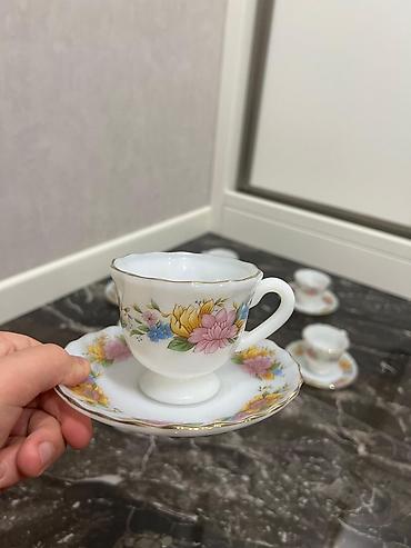 cay: Çay dəsti, rəng - Ağ, Farfor — 2