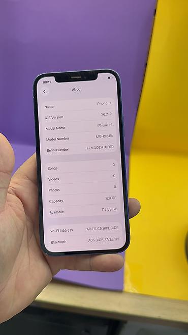 Apple iPhone: IPhone 12, Б/у, 128 ГБ, 92 % — 12