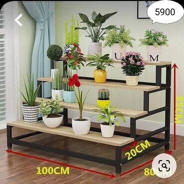 Полки для цветов: Лофт стиле, полка, стеллаж, подставки для цветов для книги, стол — 25