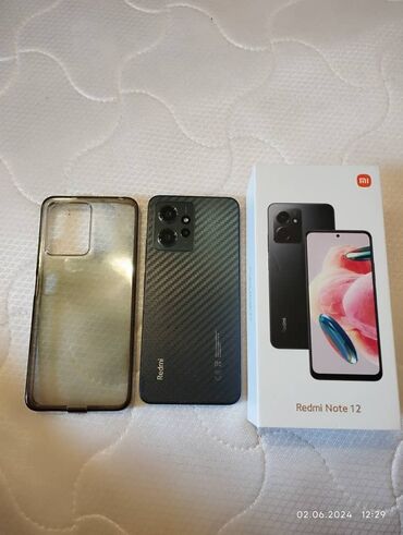z телефон: Xiaomi, Redmi Note 12, Колдонулган, 256 ГБ, түсү - Кара, 2 SIM