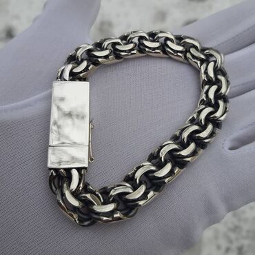 Серебряные цепочки: Серебряная цепь "Император" вес 120 гр 60 см Ручная работа Серебро 925 — 12