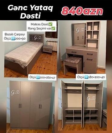 Gənc yataq dəsti və şkaf 1) İkiqapılı paltar dolabı - Ölçü: 200×90×47 at lalafo.az — 2 Gənc yataq dəsti və şkaf 1) İkiqapılı paltar dolabı - Ölçü: 200×90×47 — 2