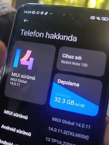 su səsi novxani: Redmi Note 10S, 64 GB, rəng - Qara, Qırıq — 5