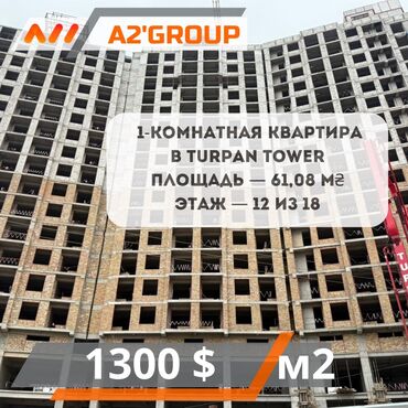 Продажа домов: 1 комната, 61 м², Индивидуалка, 12 этаж, ПСО (под самоотделку)