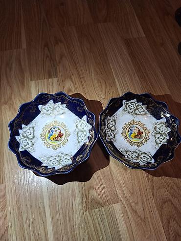 cay servisi: Çay dəsti, rəng - Göy, Farfor, Çexiya — 6