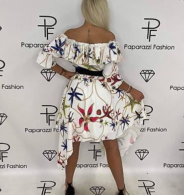 pull bear: Платье Paparazzi Fashion с морским принтом. Производство Турция — 4
