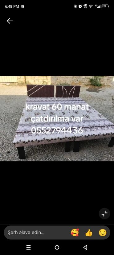 Çarpayılar: Yeni, Təknəfərlik çarpayı, Azərbaycan — 7