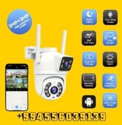 Videomüşahidə: Wifi Camera 8MP Ultra HD İki Linzalı, Tam Rəngli Gecə Görüşü, PTZ, Su — 10