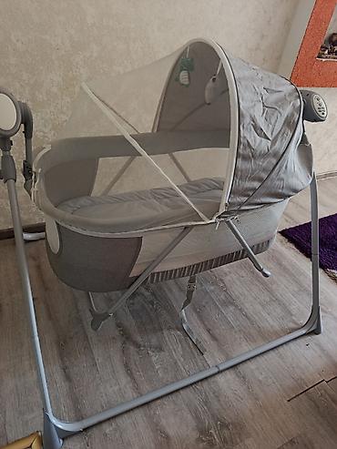 lay lay matras: Elektron beşik/kreşka – sallanan çərçivəli model - Rəng: boz - Yumşaq — 4