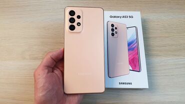 Samsung: Samsung Galaxy A53 5G, Б/у, 128 ГБ, цвет - Розовый, 2 SIM