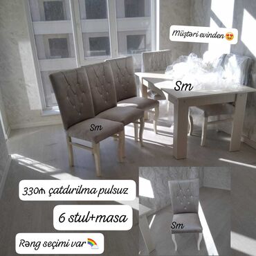 Masa və oturacaq dəstləri: Mətbəx üçün, Açılmayan, Dördbucaq masa, 4 stul -da lalafo.az — 19 Masa və oturacaq dəstləri: Mətbəx üçün, Açılmayan, Dördbucaq masa, 4 stul — 19