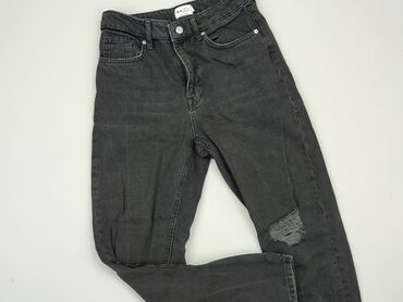 spódniczka czarne z guzikami: Jeans, Na-Kd, S (EU 36), condition - Good