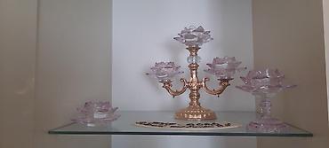 dekor qrup: Bənövşəyi çalarda şüşə lotus dəsti - Material: şəffaf bənövşəyi — 3
