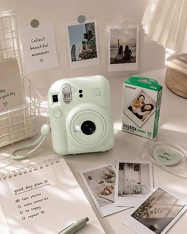 nlt plus electronics: Fujifilm Instax Mini 12 – ani fotoaparat - Rəng: açıq yaşıl (pastel) — 1