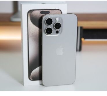 15 pro max бишкек: IPhone 15 Pro Max, Колдонулган, 256 ГБ, Natural Titanium, Коргоочу айнек, Кабель, Куту, 100 %