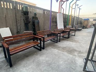 Скамейки: Скамейка Металл, Со спинкой — 16