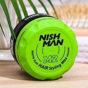 ресницы ош: NISHMAN M2 Matte Clay Hair Styling Wax with Keratin - Матирующая — 1