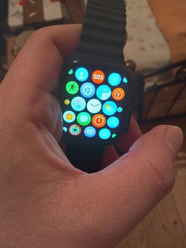 tw8 ultra smartwatch: İşlənmiş, Smart saat, Sensor ekran, rəng - Qara