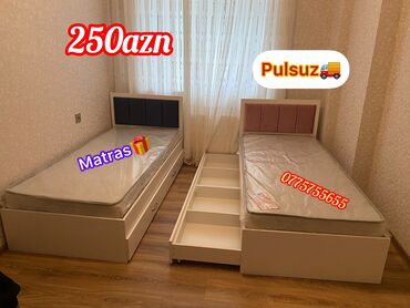 tək çarpayı: Yeni, Təknəfərlik çarpayı, Bazalı, Matras ilə, Siyirməli, Azərbaycan