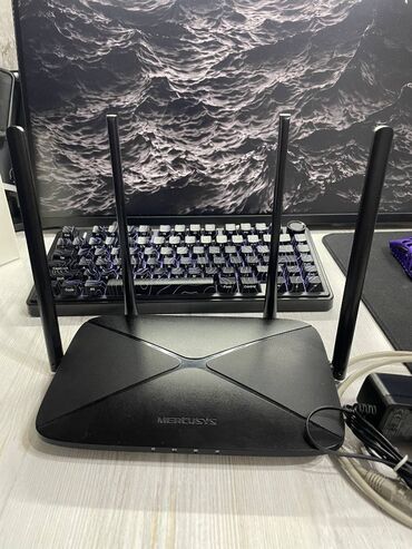 комнатные антенны: 🔹 Роутер Wi-Fi Mercusys AC12G AC1200G Dual-Band 🔹 📦 Состояние: б/у