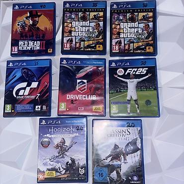 PS4 oyun diskləri satılır – orijinal fiziki nüsxələr. Şəkillərdə olan